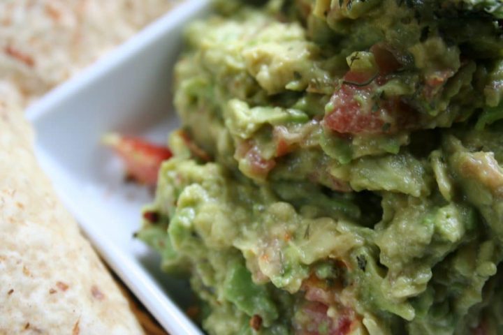 Guacamole and tortilla chips