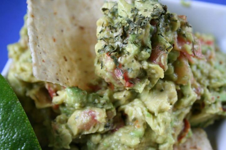 Guacamole and tortilla chips