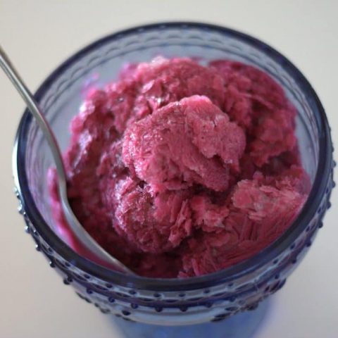 Beet Ice Cream in bowl