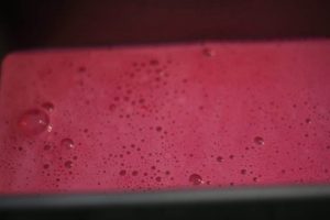 Beet Ice Cream in a pan