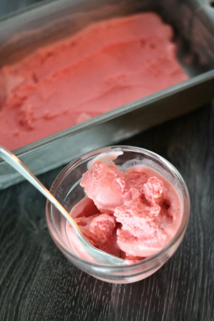 Strawberry Mint Ice Cream