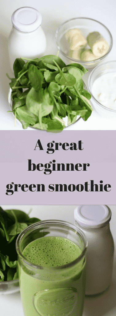 A great first green smoothie where only the colour gives it away.
