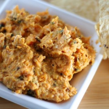 sweet potato dip is a great chip dip and an alternative to guacamole