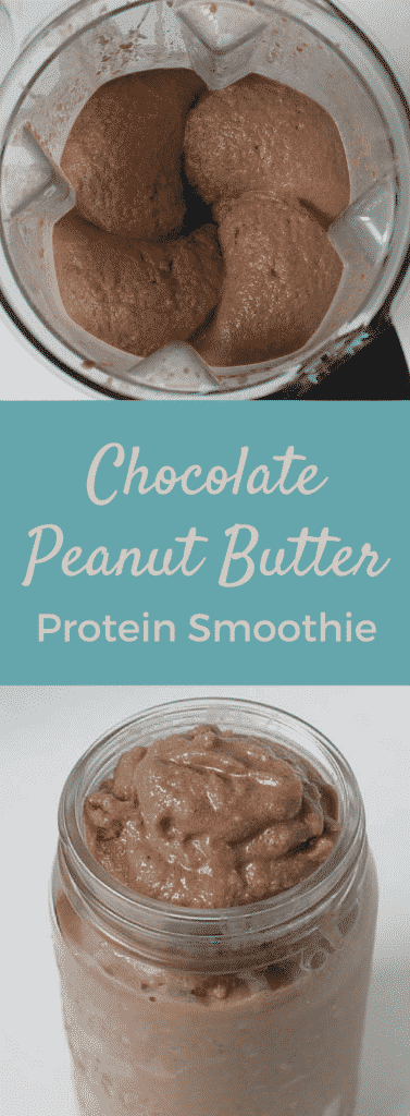 This Chocolate Peanut Butter Protein Smoothie is delicious, quick and easy to make and is packed with protein.