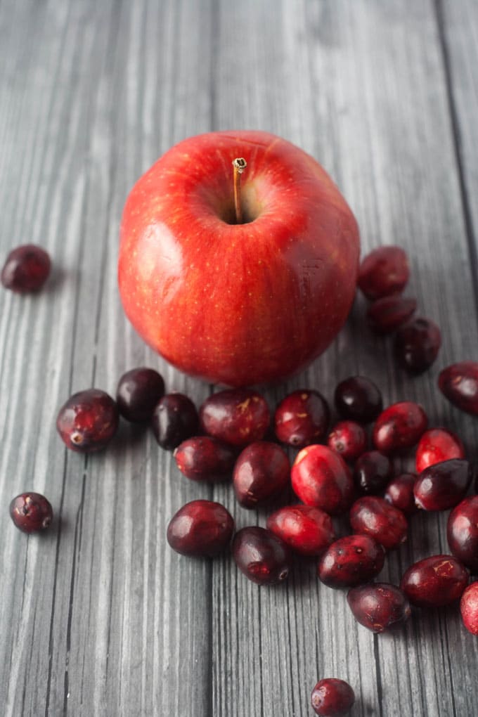 Cranberry Apple Spinach Smoothie is a vitamin packed snack or meal replacement.