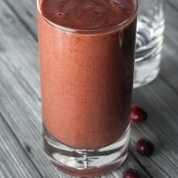 Cranberry Apple Spinach Smoothie is a vitamin packed snack or meal replacement.