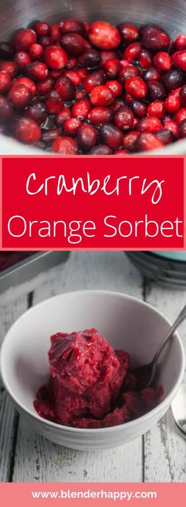 Cranberry Orange Sorbet is easy to make, delicious and takes only minutes to prepare.