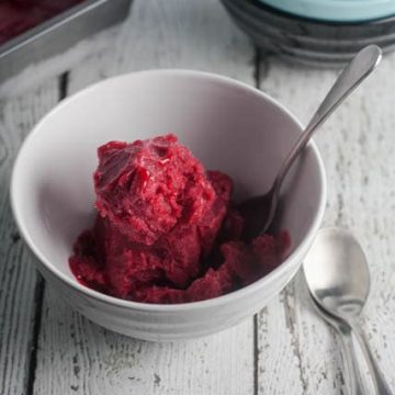 Cranberry Orange Sorbet is easy to make, delicious and takes only minutes to prepare.