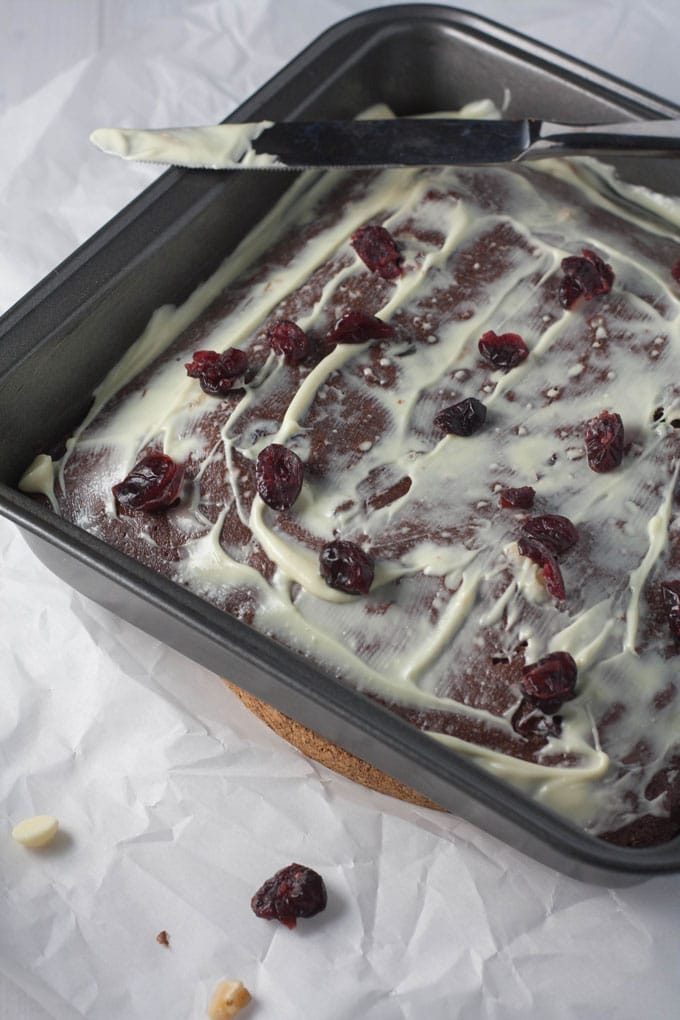 Easy to make chocolate cranberry walnut blender brownies that are a perfect kitchen project for kids.