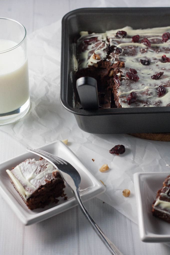 Easy to make chocolate cranberry walnut blender brownies that are a perfect kitchen project for kids.