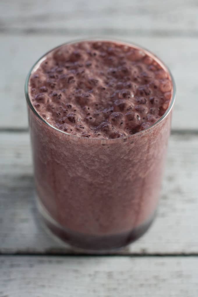 Smoothie served in a glass