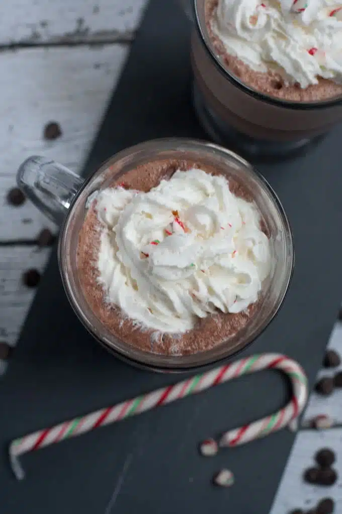 Make your own hot chocolate in your vitamix.