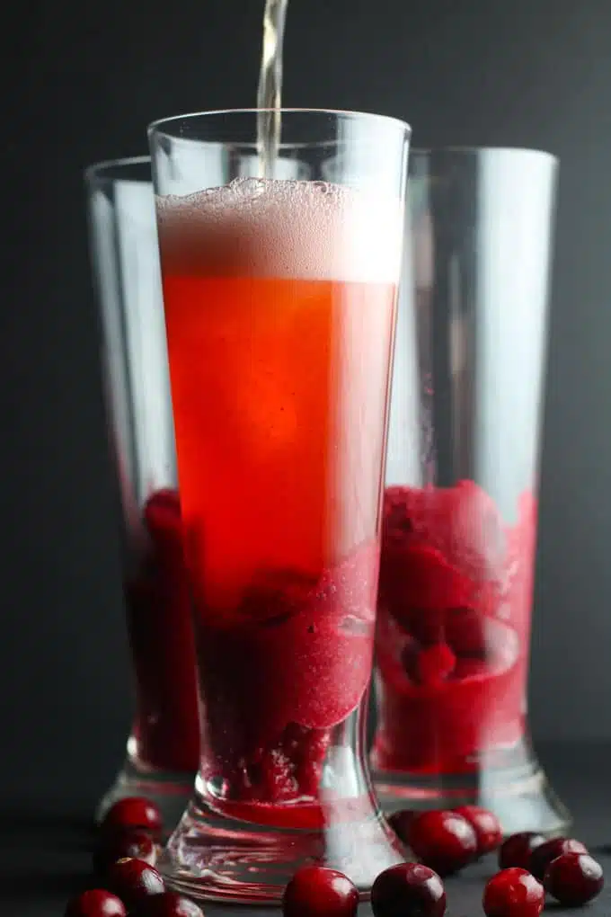 Sparkling Hard Cider Cranberry Cocktail