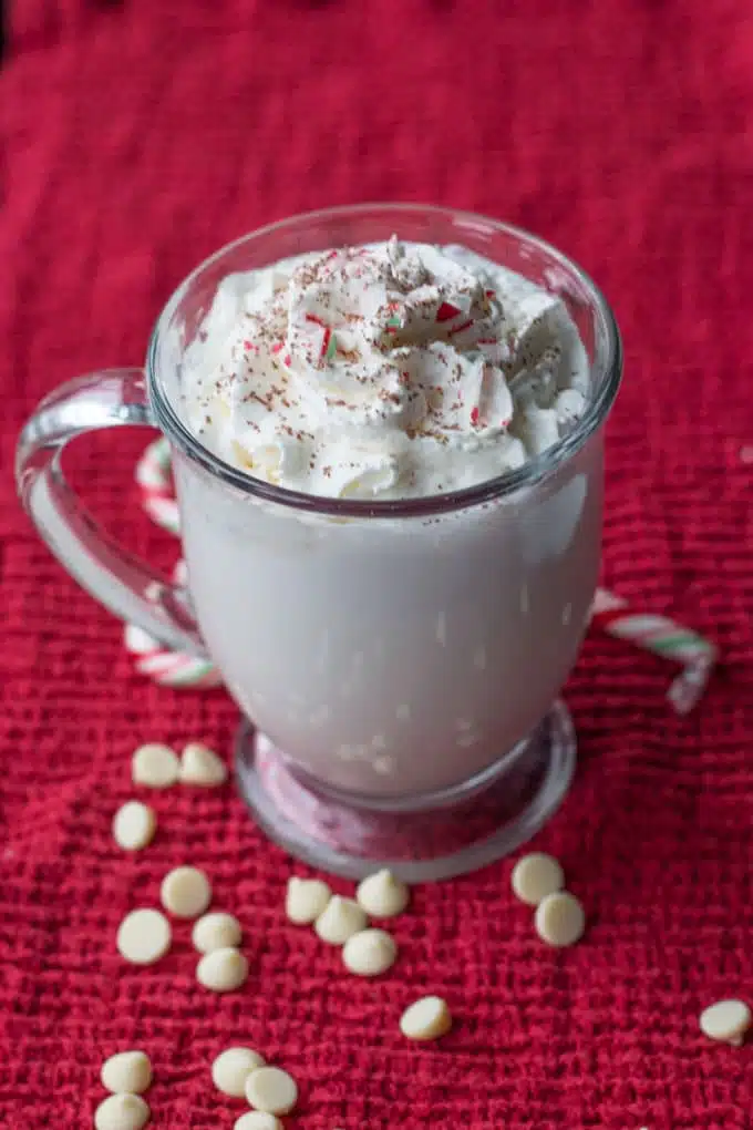 Peppermint White Hot Chocolate is the perfect seasonal treat. Made in minutes this may become a family favourite.