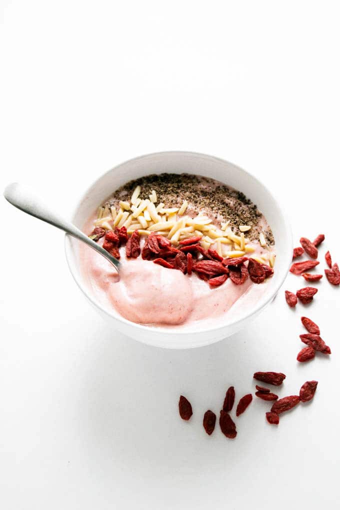 Ice Cream Protein Smoothie bowl is a great way to start your day. Tastes just like an ice cream treat while delivering a nutritious packed breakfast.