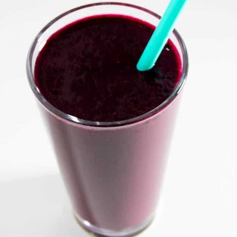 Purpose Smoothie in glass with straw