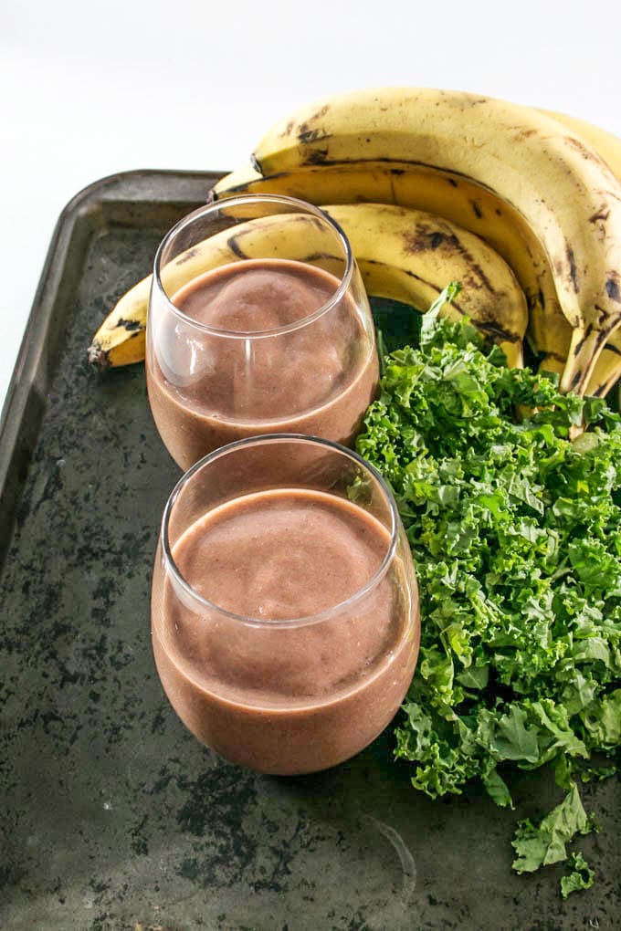 This vegan Strawberry Coconut Kale Protein Smoothie will help keep you going all morning long. Even if you aren't a big fan of kale you should give this tasty smoothie a try. You won't even taste the greens.