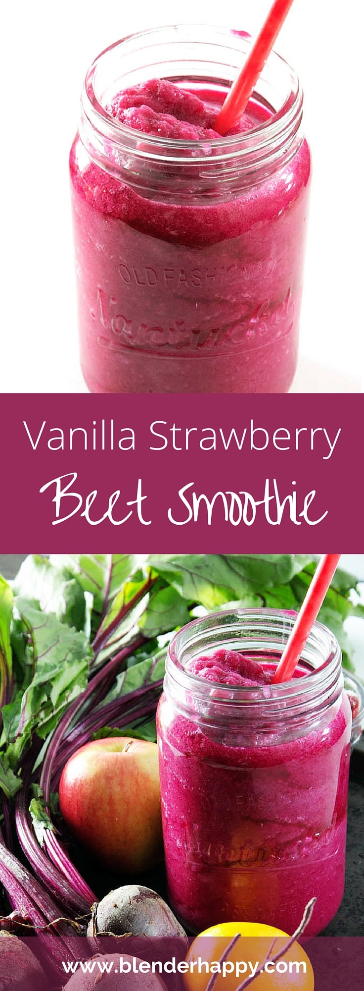 Vanilla Strawberry Beet Smoothie » Blender Happy