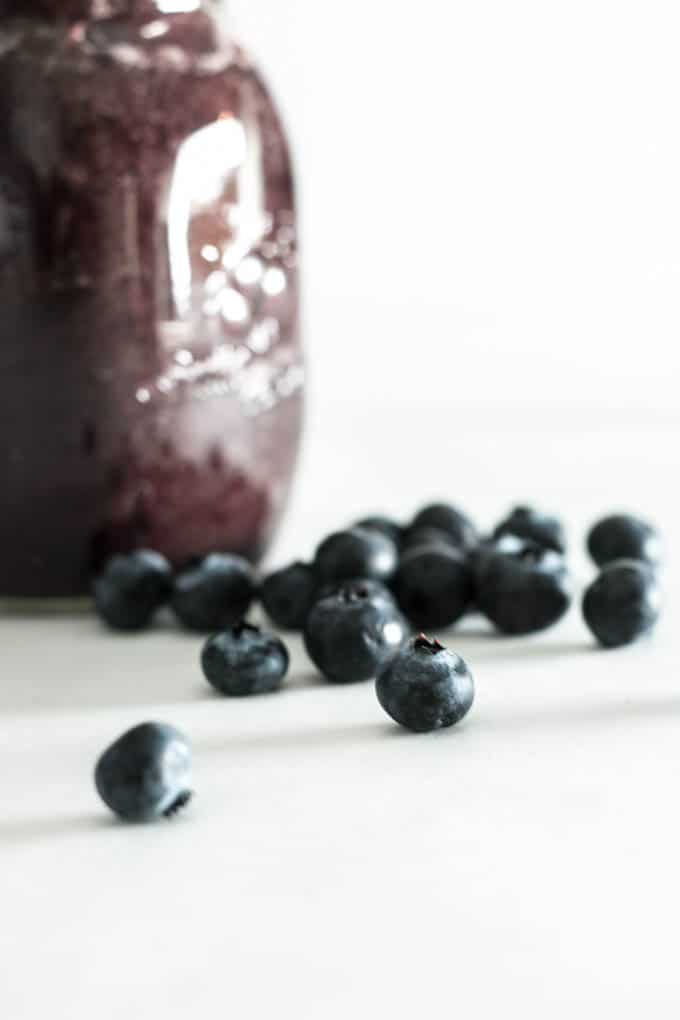 This coconut blueberry green smoothie is quick to make and great tasting. 