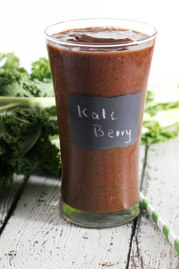 A Kale Berry Smoothie is a flavourful way to start your day: a little bit sweet, a little bit tart and all good. 