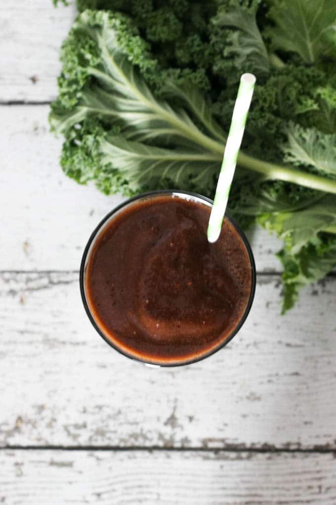 A Kale Berry Smoothie is a flavourful way to start your day: a little bit sweet, a little bit tart and all good. 