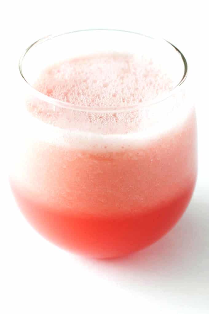 Fresh blended Melon Grapefruit Juice made in minutes at home.