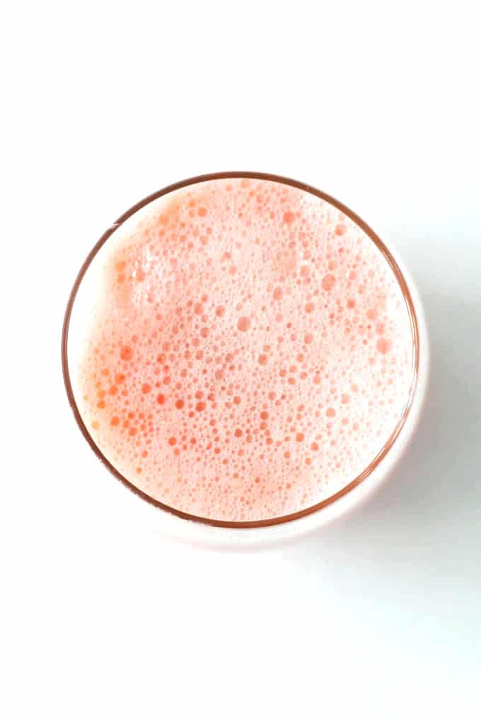 Fresh blended Melon Grapefruit Juice made in minutes at home.