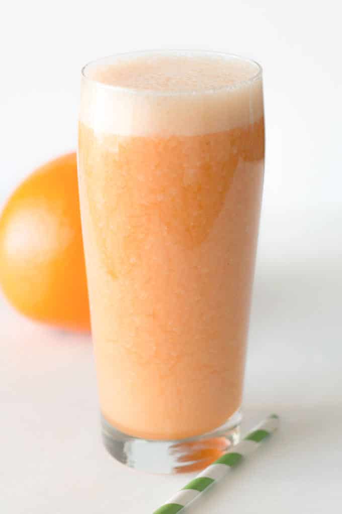 Try this delicious orange grapefruit smoothie. You’d never guess that the secret ingredient is carrot but you’ll love the refreshing taste.