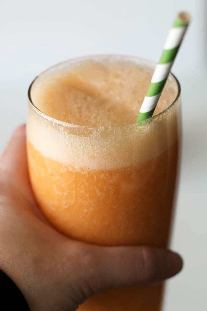 Try this delicious orange grapefruit smoothie. You’d never guess that the secret ingredient is carrot but you’ll love the refreshing taste.