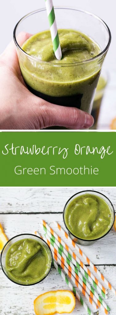 Love Florida Oranges? Try this vegan Strawberry Orange Green smoothie that is sweet, refreshing and made in just minutes.
