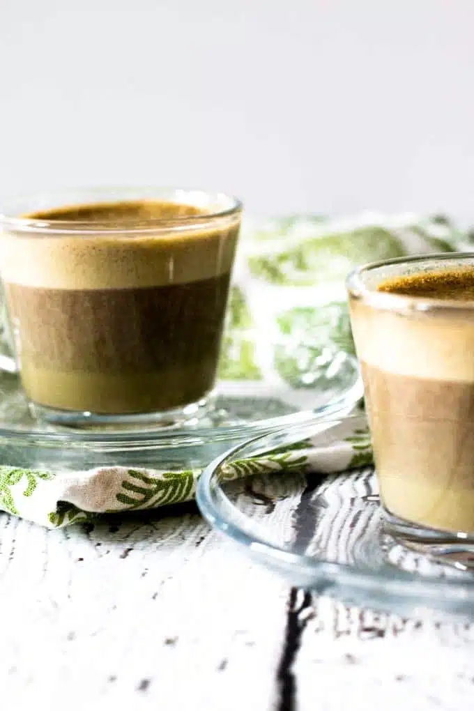 Swap out your morning coffee with this chocolate matcha latte that you can make in your blender