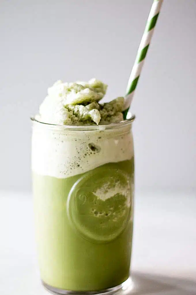 Blender Iced Matcha Latte - Delightful Plate