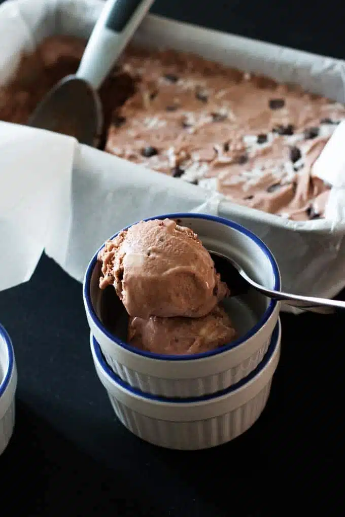 No churn Chocolate Coconut Ice Cream is creamy, delicious and oh so easy to make.
