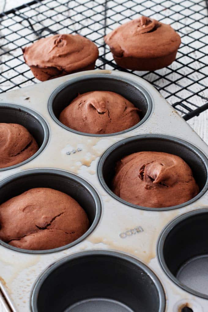 Got ripe bananas? Peanut butter chocolate banana blender muffins are the perfect way to use them. Easy to make and ready in less than 20 minutes with no added sugar.