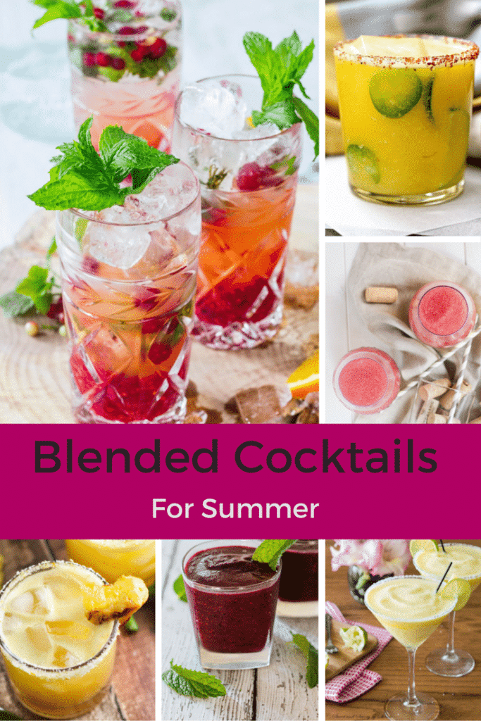 10 Tasty alcoholic blended drinks that you can make easily at home. Perfect to enjoy all summer long.