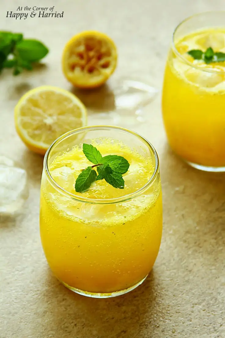 Mango Mint Lemonade from Happy and Harried 
