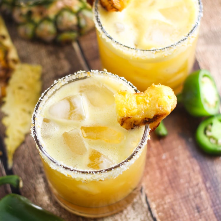 Grilled Pineapple Jalapeno Margarita by Platings & Pairings