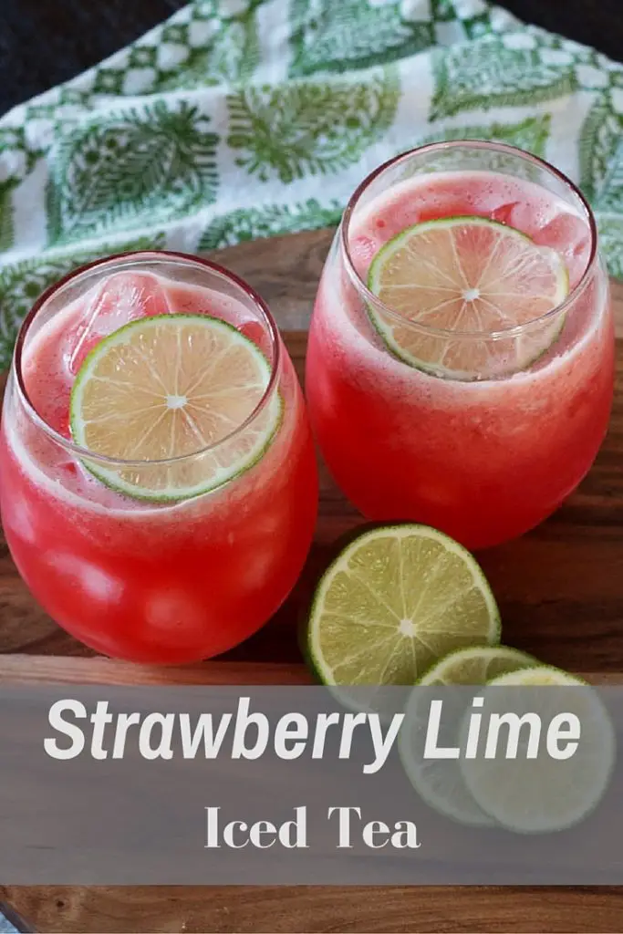 Make your own strawberry lime iced tea and keep cool and refreshed. No added sugar.