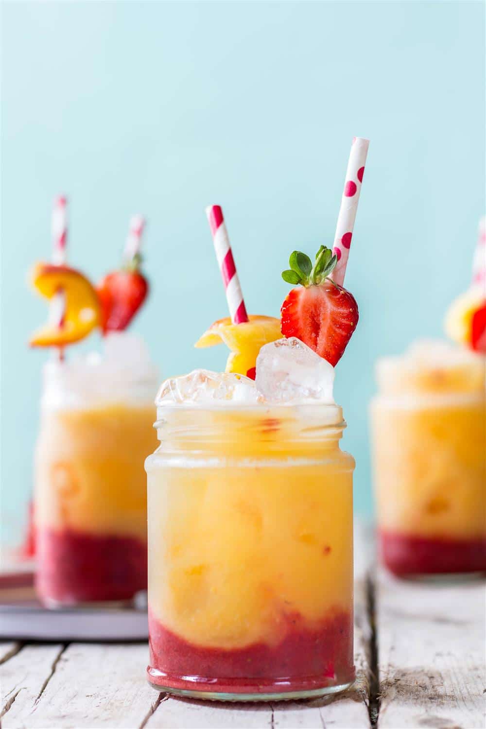 Roasted Peach and Strawberry Fizz from Use Your Noodles