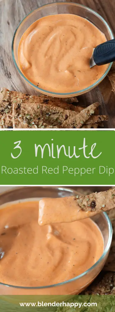 This dip may be the easiest dip you'll ever make. In just minutes you can enjoy this 3 minute roasted red pepper dip.