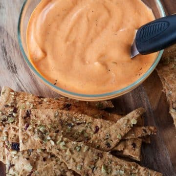 This dip may be the easiest dip you'll ever make. In just minutes you can enjoy this 3 minute roasted red pepper dip.