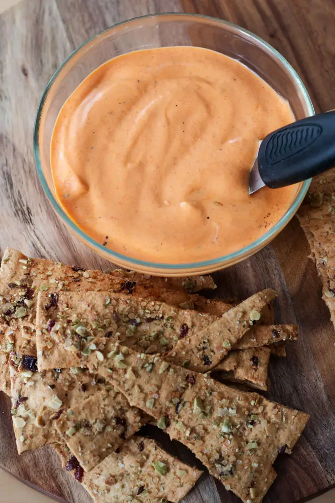 This dip may be the easiest dip you'll ever make. In just minutes you can enjoy this 3 minute roasted red pepper dip.