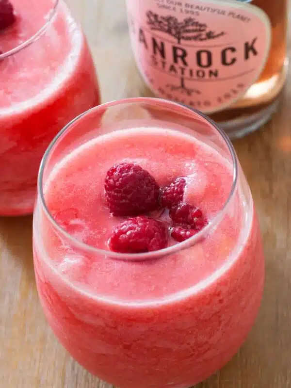 Alcoholic Raspberry Lemonade Moscato Slush