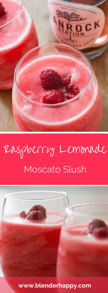 Try an easy to make raspberry lemonade moscato slush. It is delicious, refreshing and takes just 3 ingredients.