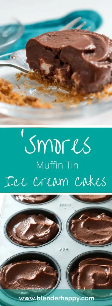 Easy to make 'smores muffin tin ice cream cakes will be enjoyed by all family members.