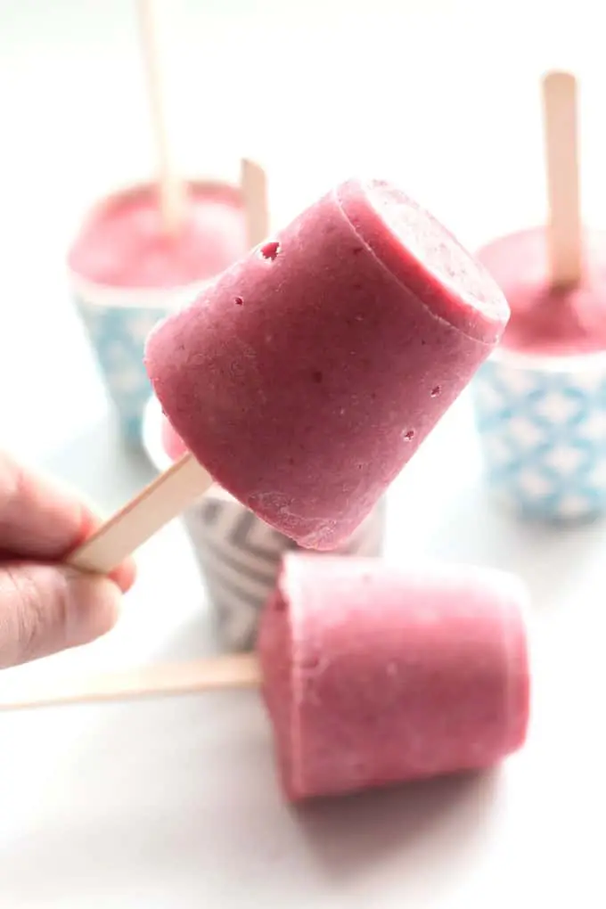 Kid friendly berry yogurt pops