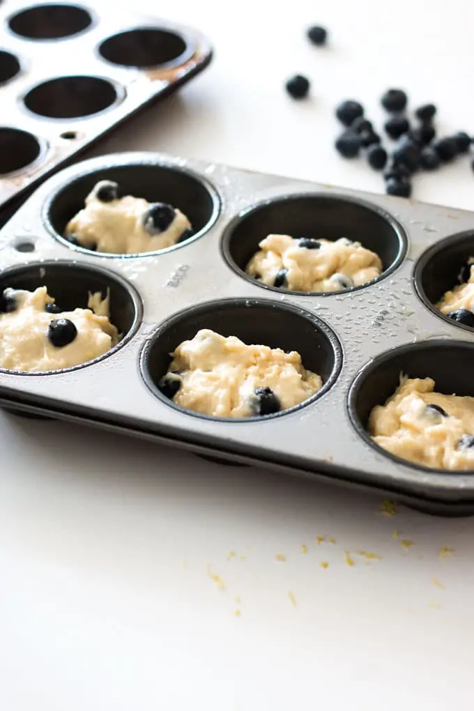 batter in muffin tin