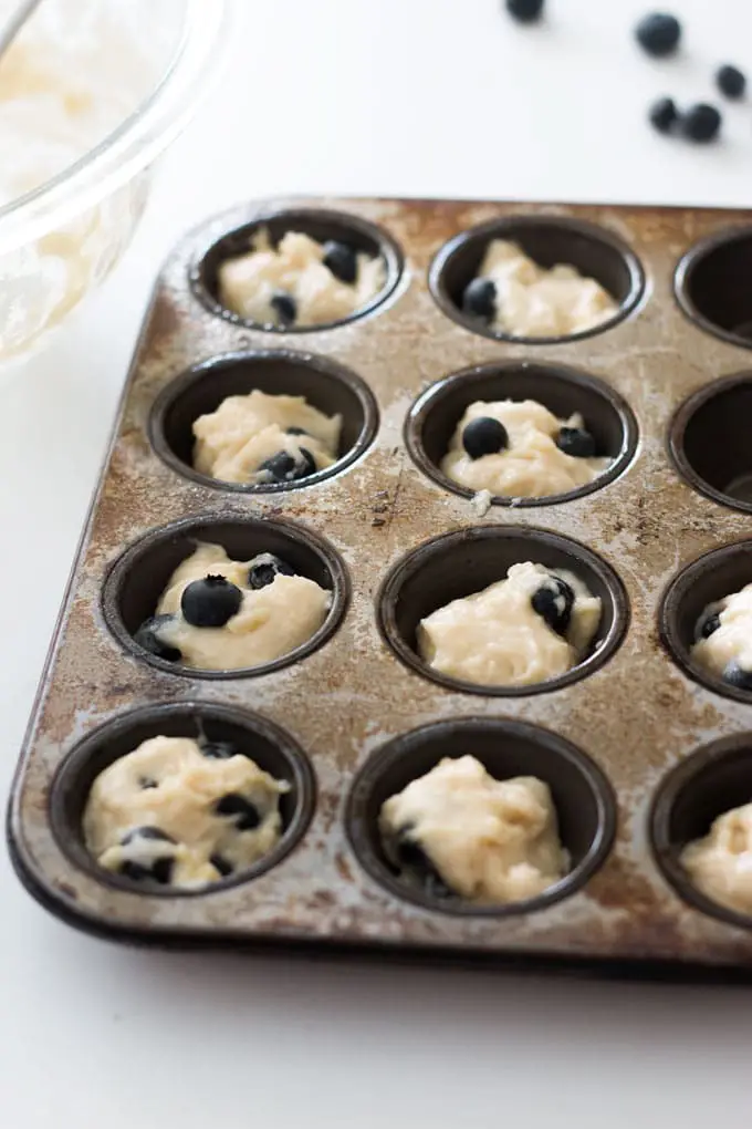 Batter in muffin tin