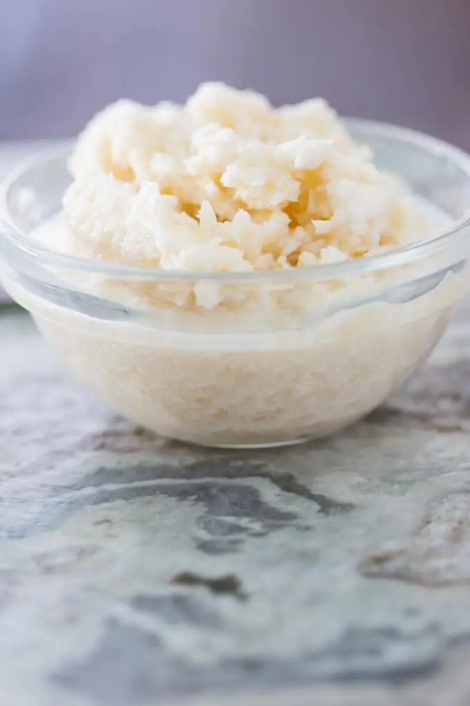 horseradish in glass dish