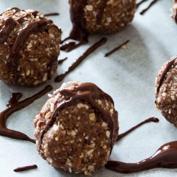 Chocolate Coconut Date Protein Bites are a great bite sized snack. Gluten free, dairy free and full of taste.